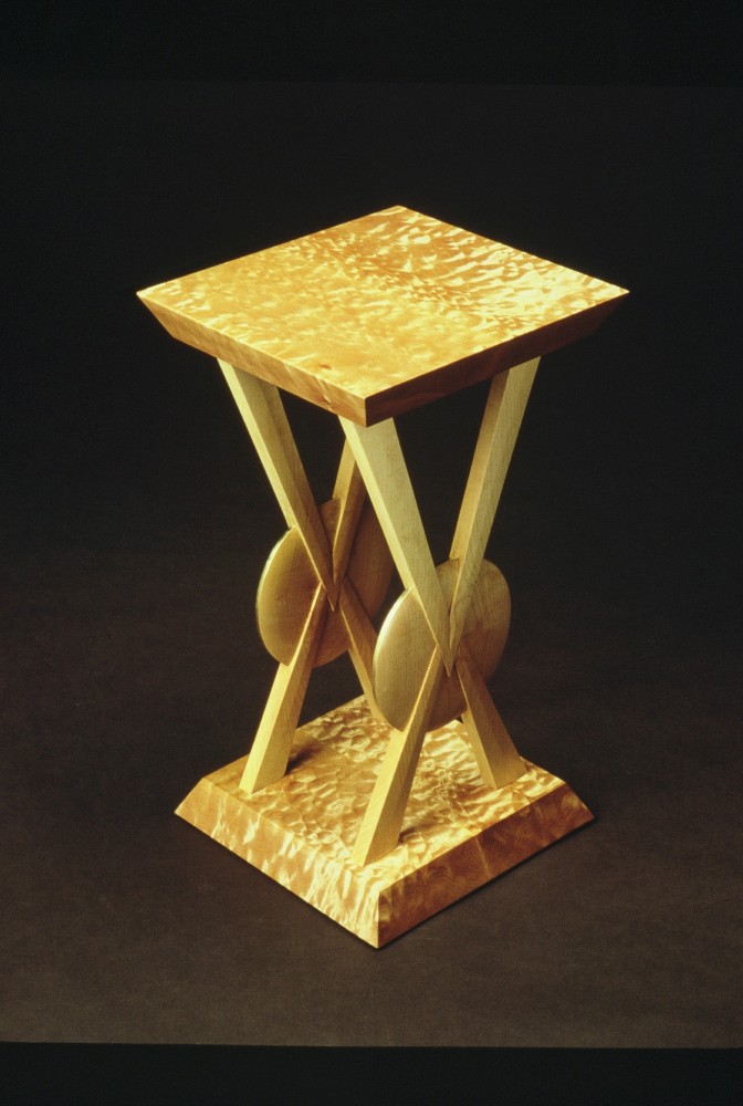 This is a hand rubbed oil varnish finish that has been wet sanded into the quilted maple to bring out the depth and illuminate the 3 dimensional quilt figure of the wood.