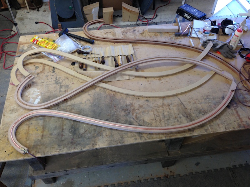copper tubing inside lamp