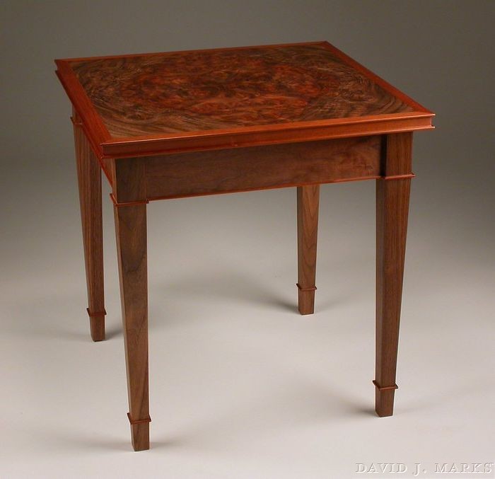 WoodWorks episode 206 Burl Veneer Occasional Table