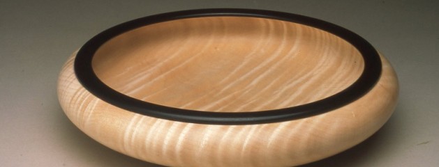 Turned Bowl with Ebony Rim